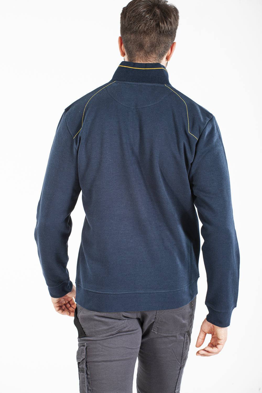 Felpa con collo trucker HALFZIP RICA LEWIS BLU