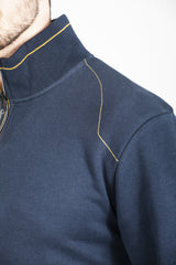 Felpa con collo trucker HALFZIP RICA LEWIS BLU
