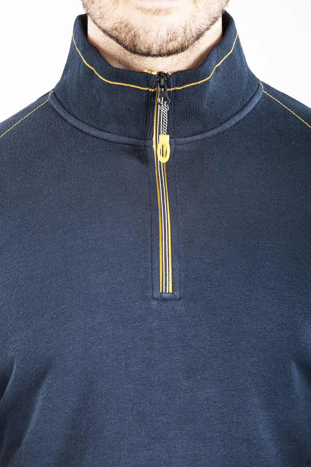 Felpa con collo trucker HALFZIP RICA LEWIS BLU