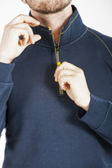 Felpa con collo trucker HALFZIP RICA LEWIS BLU