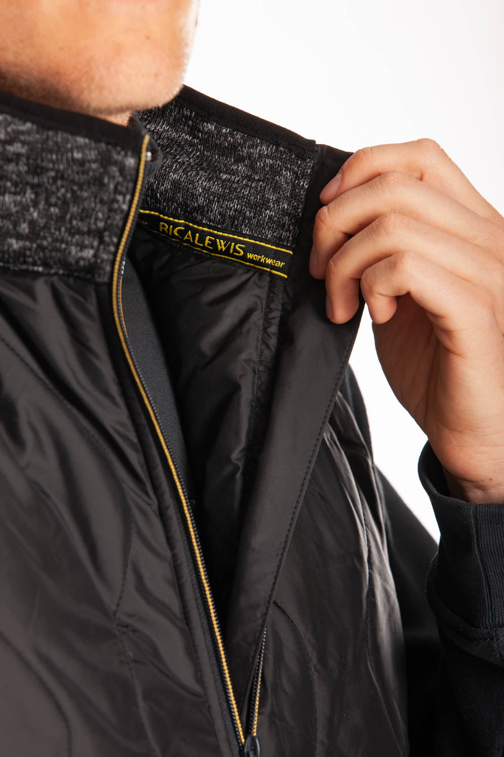 Gilet trapuntato con tasche ARCHIE RICA LEWIS GRIGIO