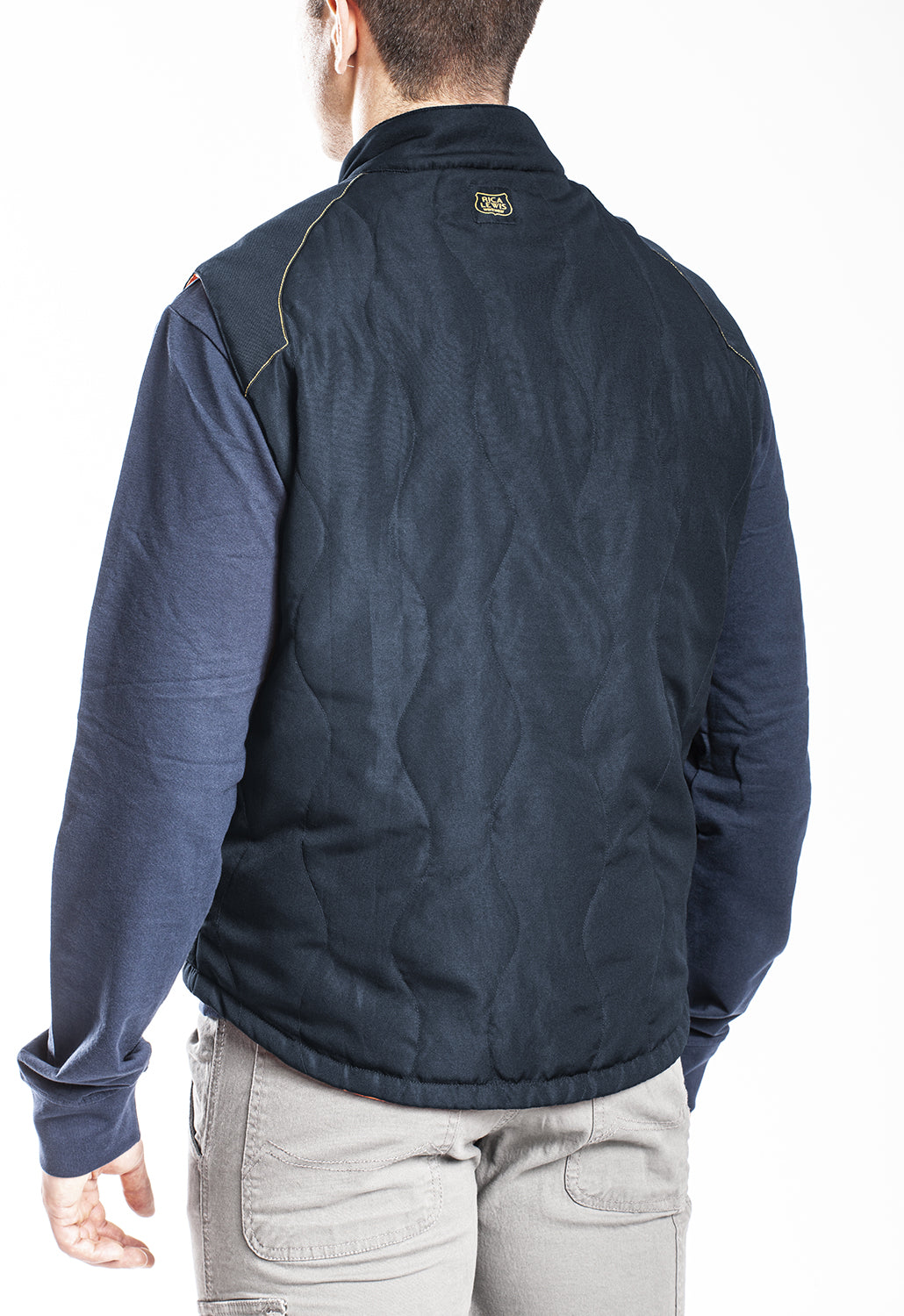 Gilet trapuntato reversibile HV con elementi reflex GILET RICA LEWIS BLU