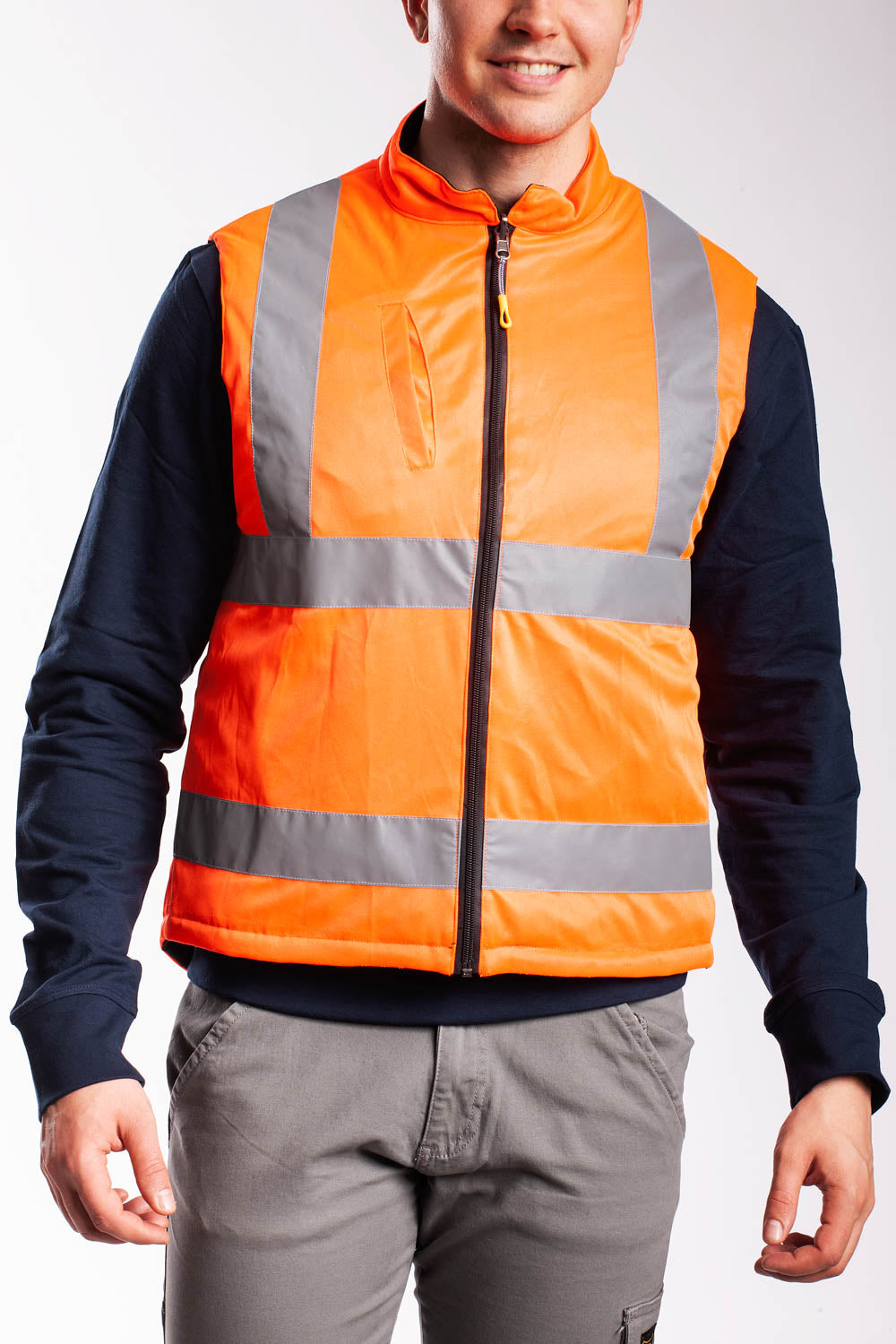 Gilet trapuntato reversibile HV con elementi reflex GILET RICA LEWIS BLU