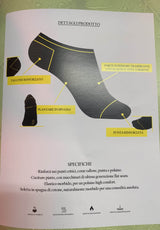 Calze da lavoro modello Tennis Anson pacchetto 3 paia Art. 2016 Nero/grigio