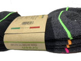 Calze da lavoro modello Quarter Lady Anson pacchetto 3 paia Art.2022D Nero/fluo