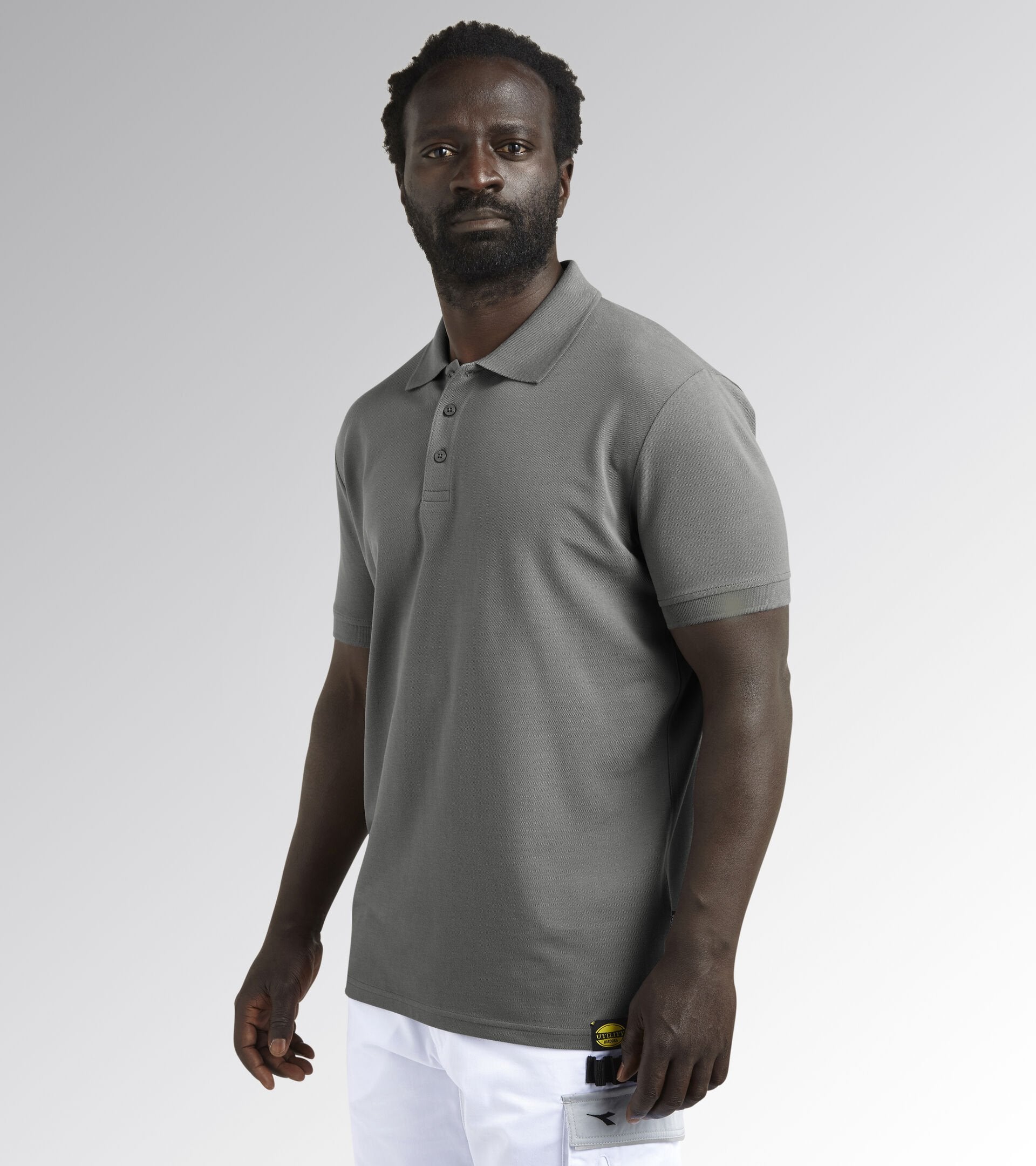 Diadora Utility POLO MC ATLAR ORGANIC MANICA CORTA GRIGIO ACCIAIO 177955 75070