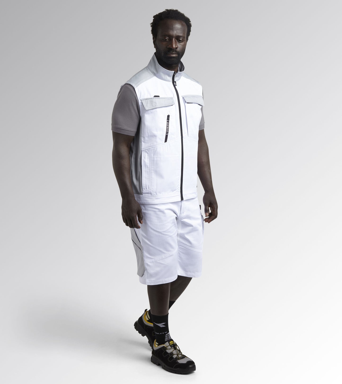 DIADORA UTILITY GILET DA LAVORO VEST EASYWORK LIGHT BIANCO OTTICO 175345 20002