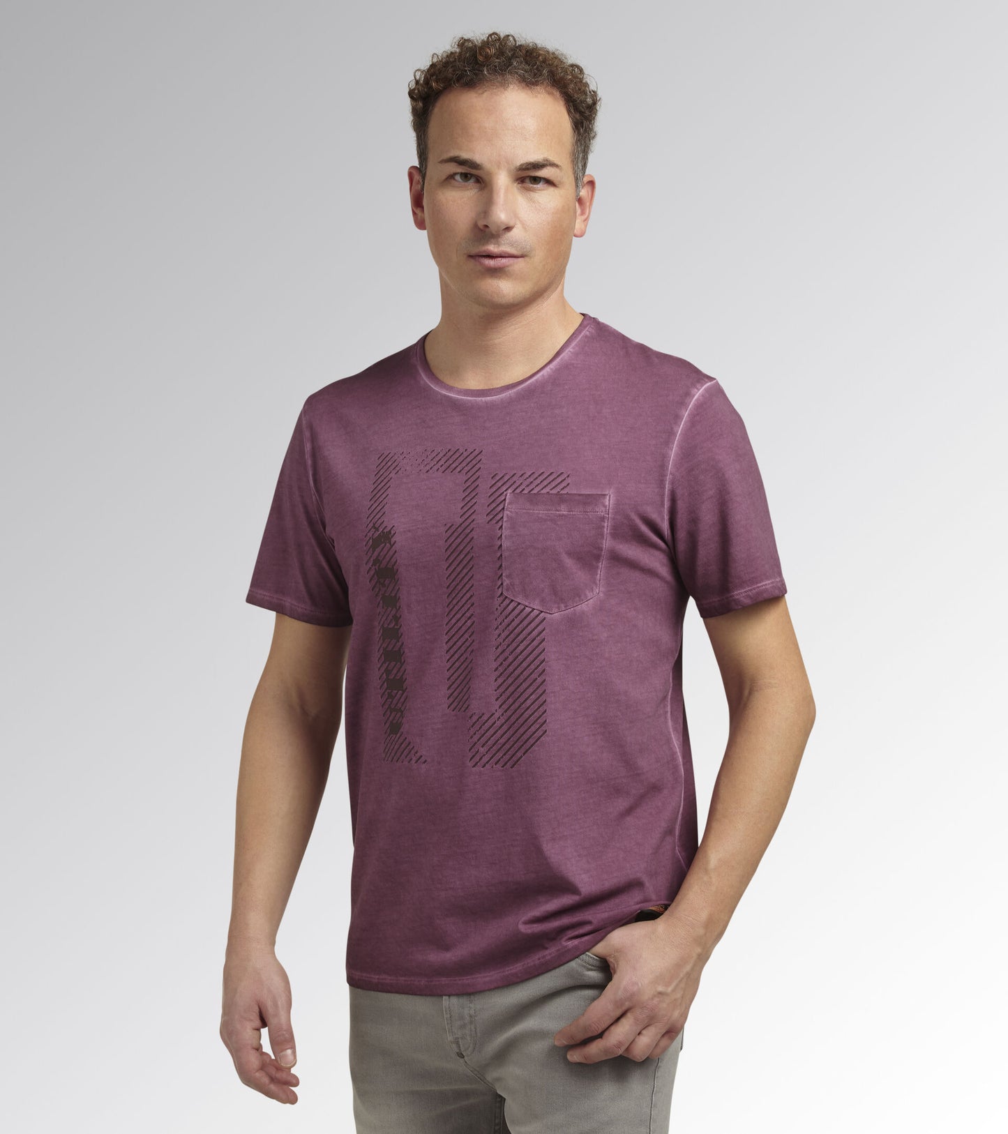 Diadora Utility T-SHIRT URBAN manica corta  VIOLA DAMSON 178758 55100