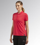 Diadora Utility DONNA POLO MC ATHENA manica corta ROSSO IBISCO 177674 45013