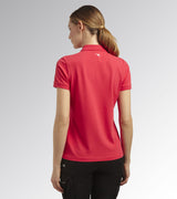 Diadora Utility DONNA POLO MC ATHENA manica corta ROSSO IBISCO 177674 45013