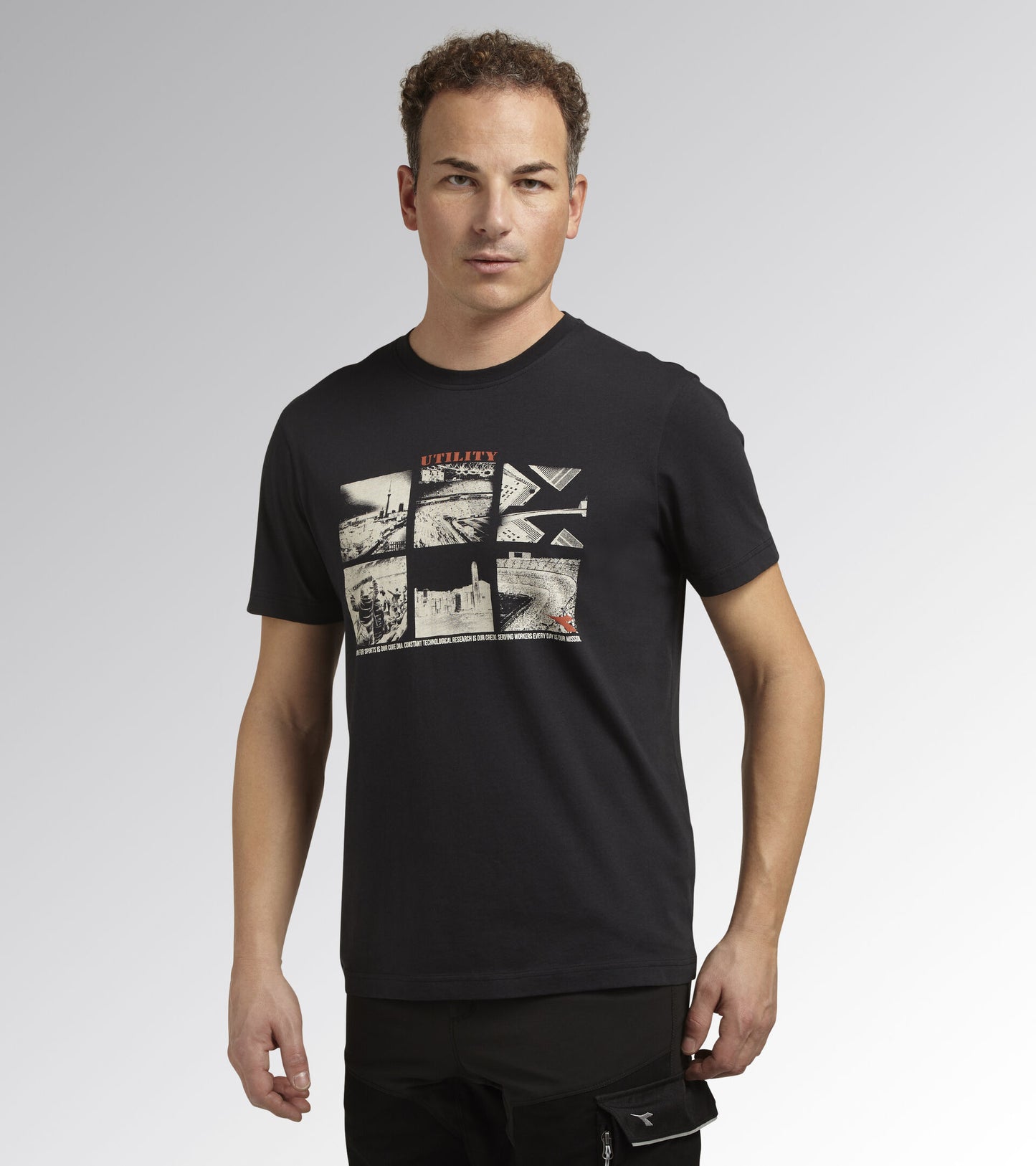 Diadora Utility T-SHIRT GRAPHIC ORGANIC NERO 176914 C9777