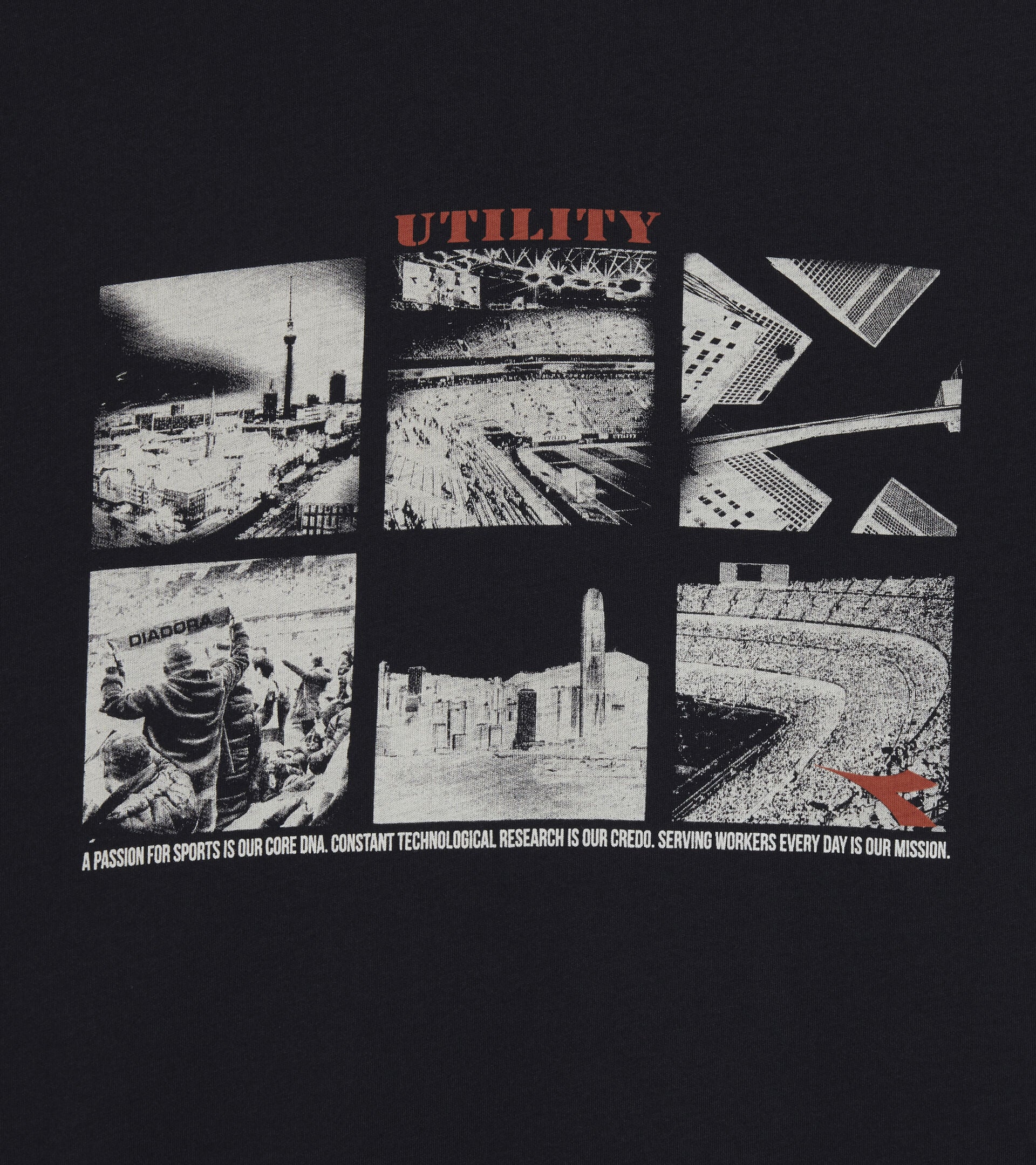Diadora Utility T-SHIRT GRAPHIC ORGANIC NERO 176914 C9777
