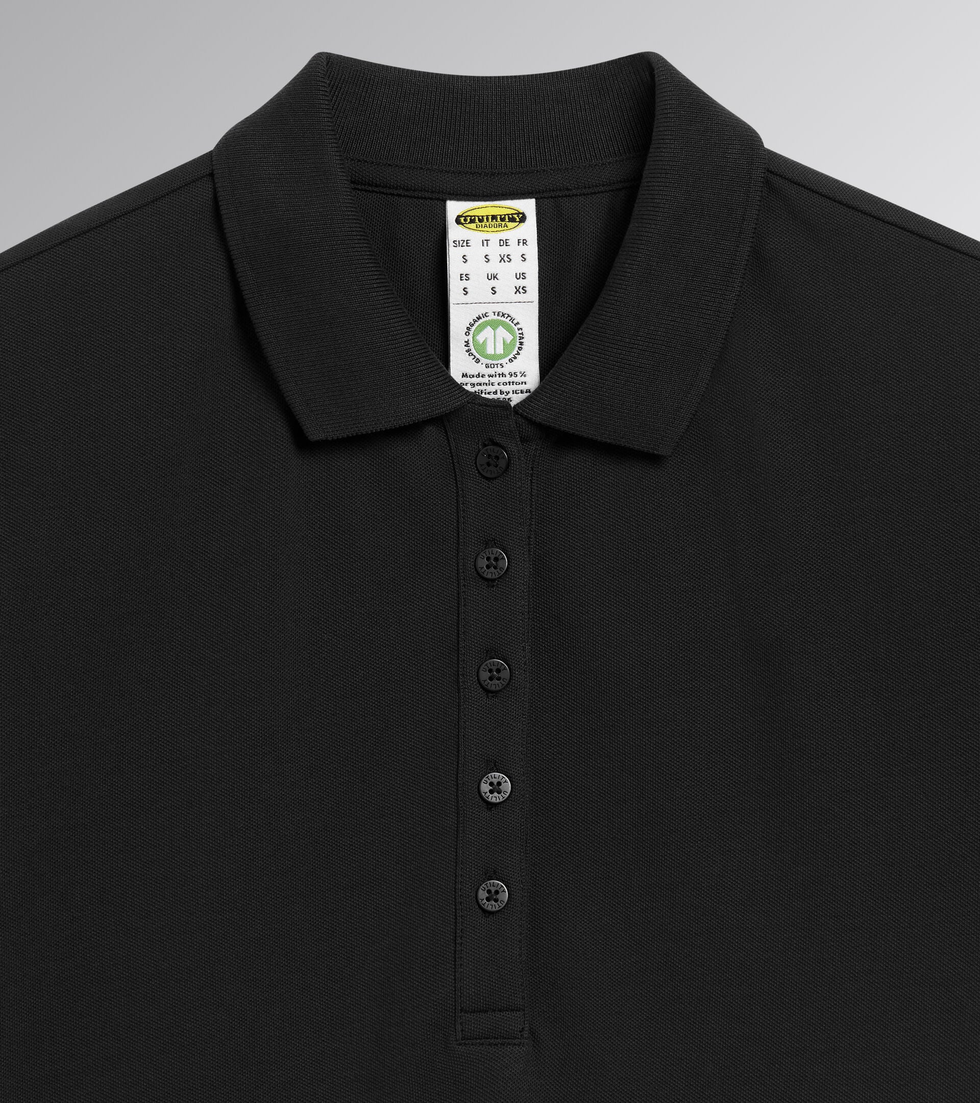Diadora Utility DONNA POLO MC ATHENA manica corta NERO 177674 80013
