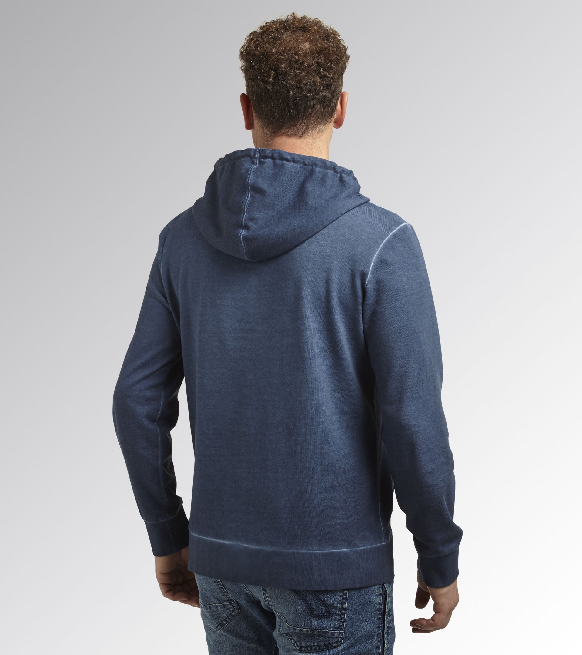 Diadora Felpa non garzata  SWEATSHIRT HOODIE URBAN BLU INFINITY 178759 60027