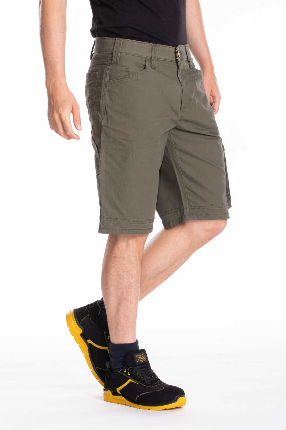 Bermuda da lavoro multi tasca Fiberflex da uomo SUNJOB Rica Lewis VERDE MILITARE