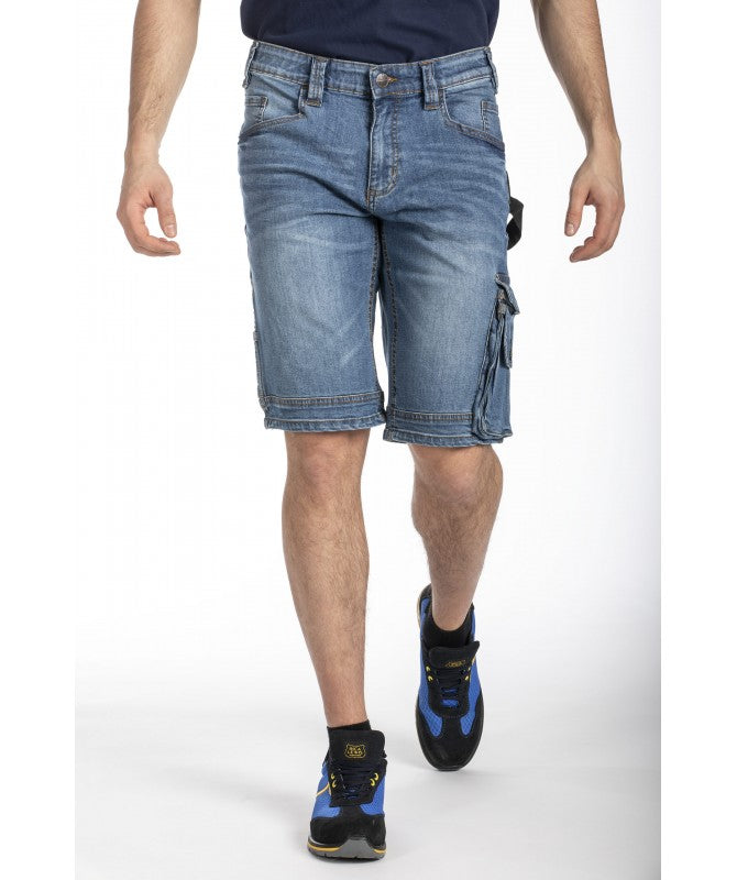 Bermuda da lavoro multi tasca Fiberflex da uomo SUNJOBA Rica Lewis BLU DENIM
