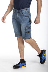 Bermuda da lavoro multi tasca Fiberflex da uomo SUNJOBA Rica Lewis BLU DENIM