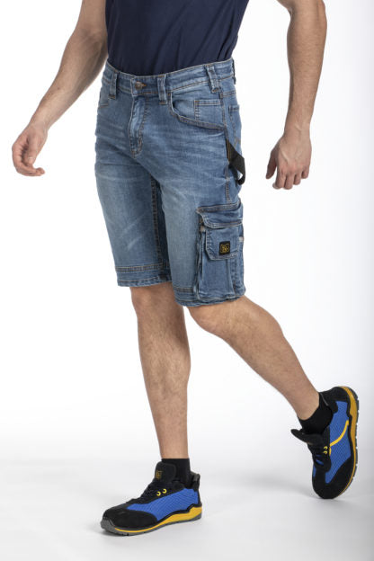 Bermuda da lavoro multi tasca Fiberflex da uomo SUNJOBA Rica Lewis BLU DENIM