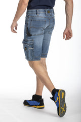 Bermuda da lavoro multi tasca Fiberflex da uomo SUNJOBA Rica Lewis BLU DENIM