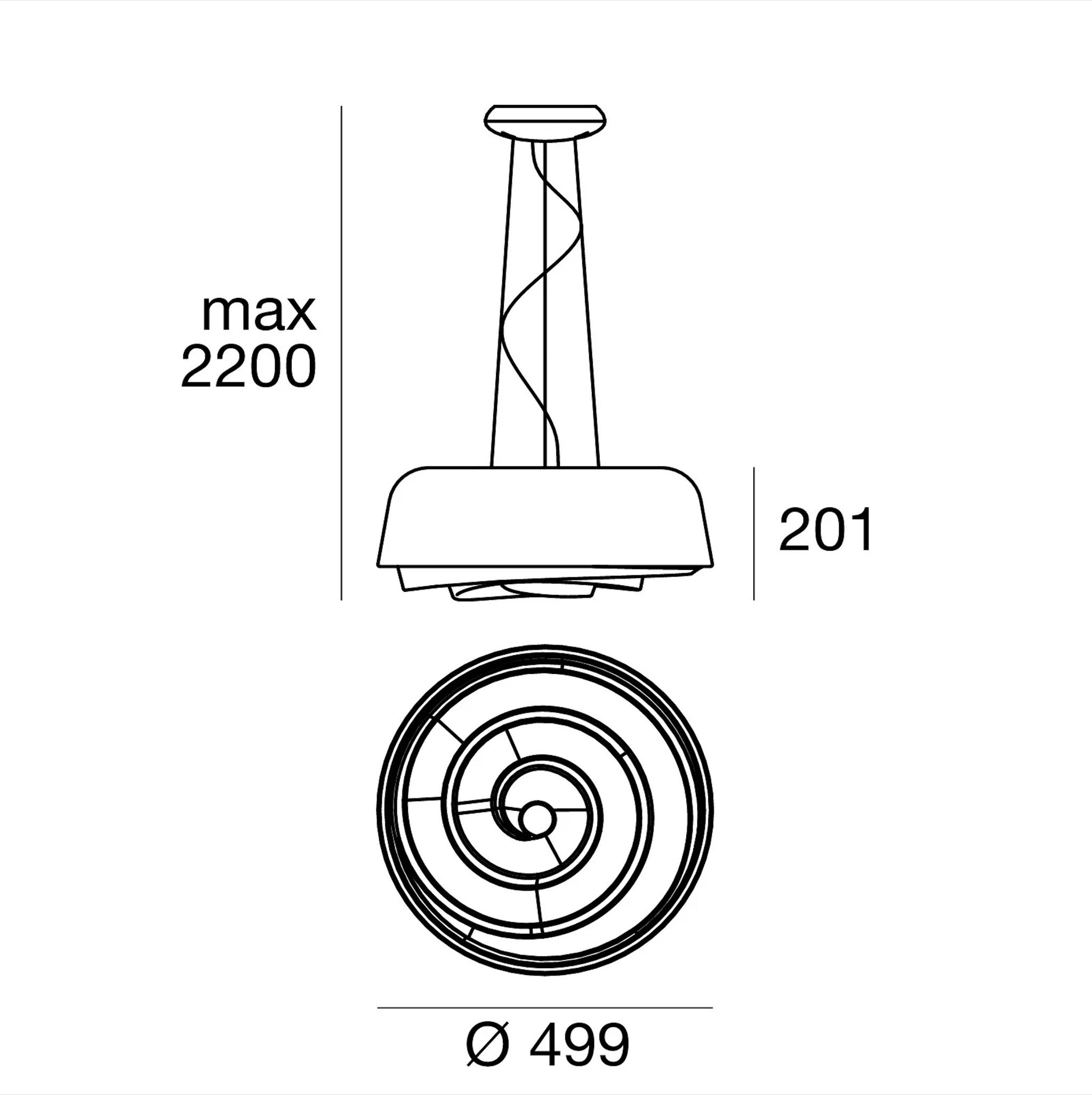 Linea Light Rose Sospensione cm 50 - Rose_P 220-240 V 2xE27 7655