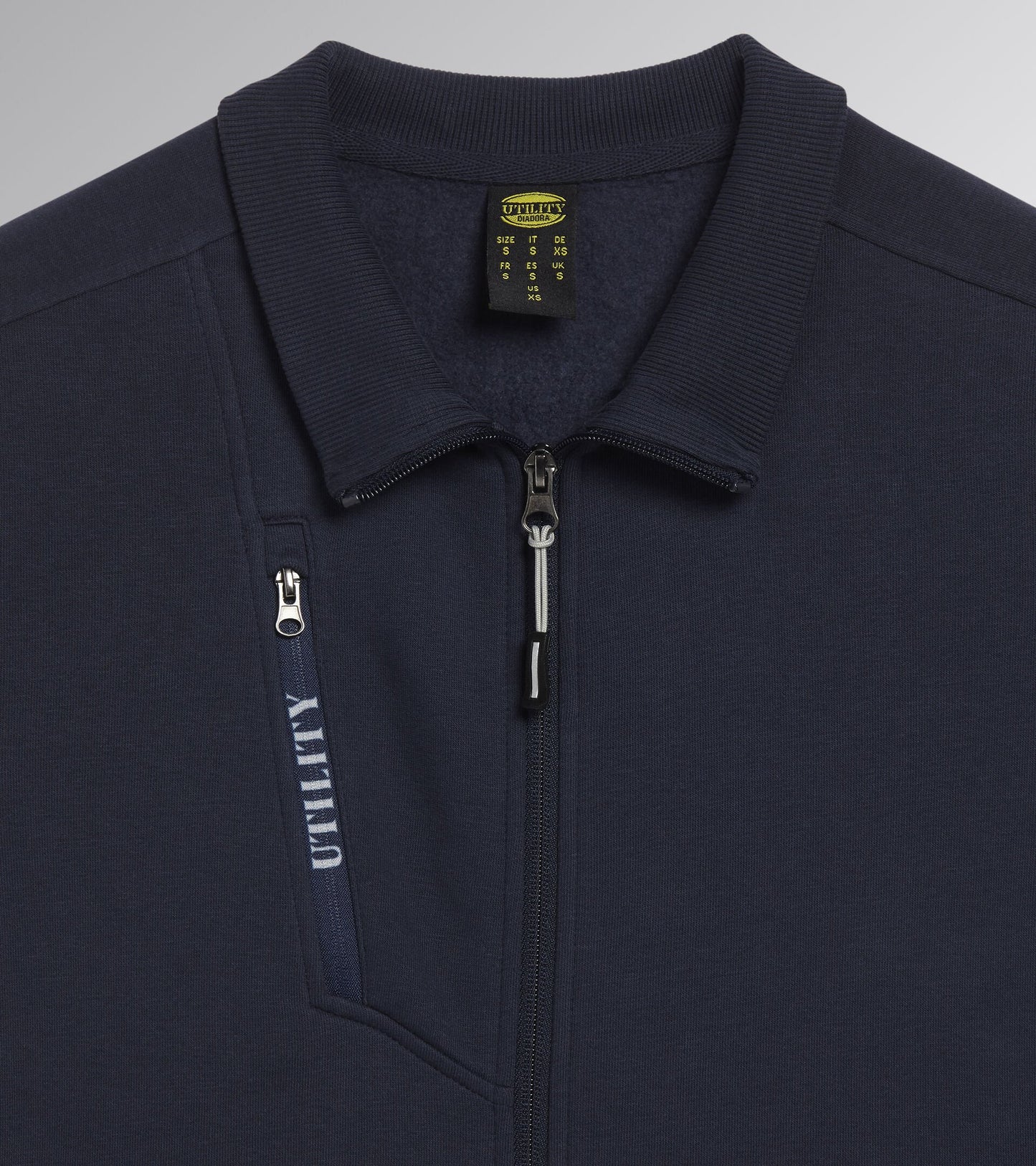 Diadora Utility DONNA SWEATSHIRT FZ ATHENA FELPA FULL ZIP BLU  177677 60062