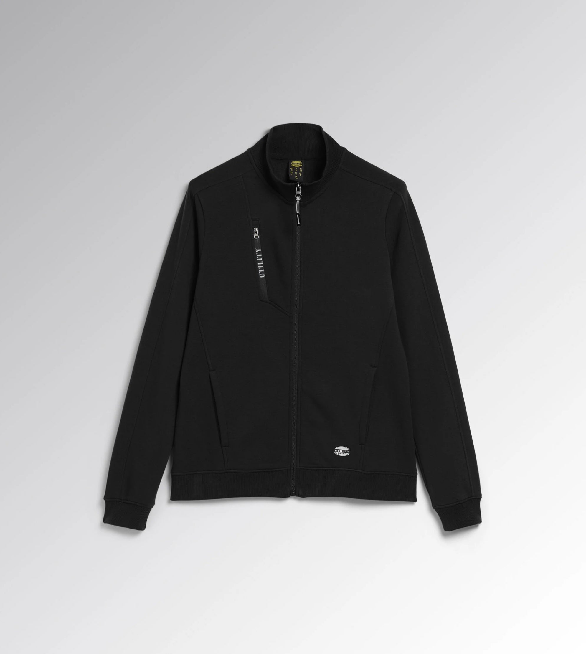 Diadora Utility DONNA SWEATSHIRT FZ ATHENA FELPA FULL ZIP NERO  177677 80013
