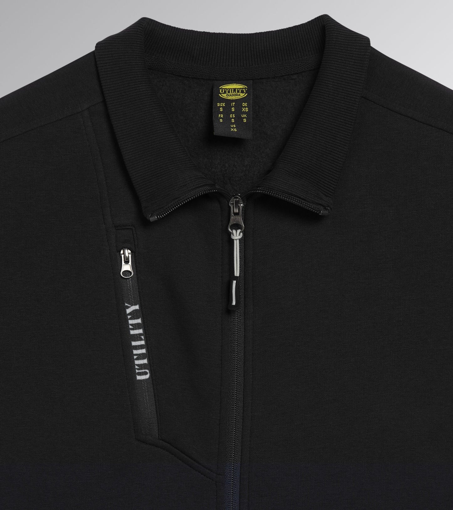 Diadora Utility DONNA SWEATSHIRT FZ ATHENA FELPA FULL ZIP NERO  177677 80013