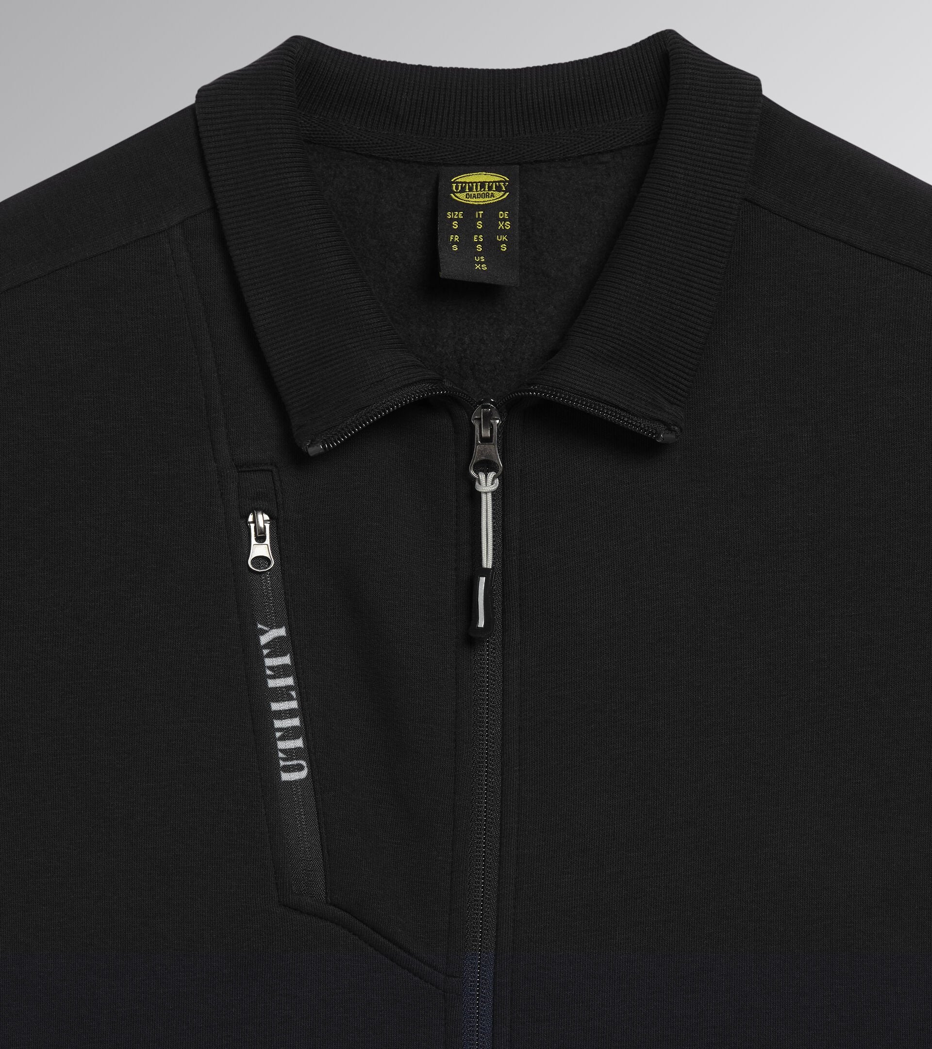 Diadora Utility DONNA SWEATSHIRT FZ ATHENA FELPA FULL ZIP NERO  177677 80013