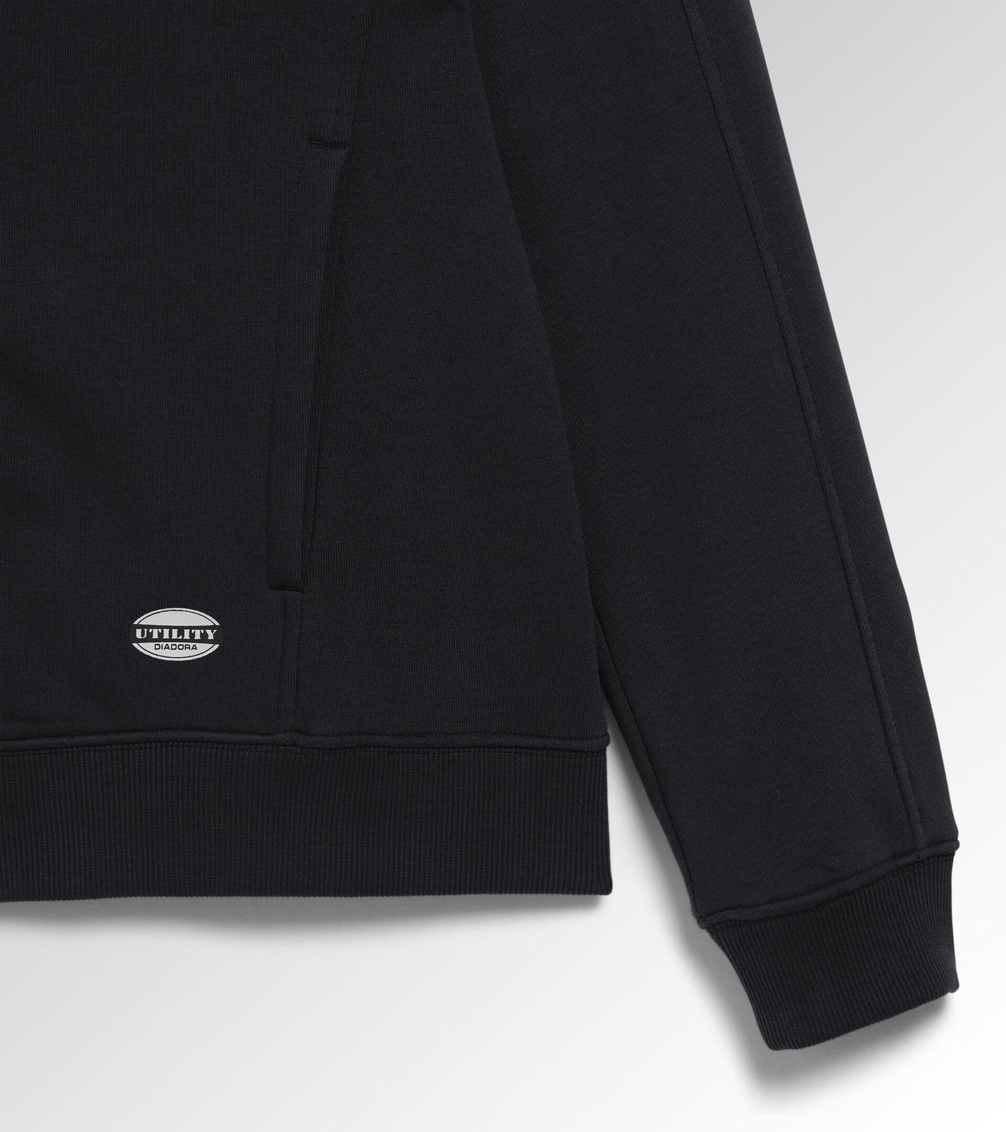 Diadora Utility DONNA SWEATSHIRT FZ ATHENA FELPA FULL ZIP NERO  177677 80013