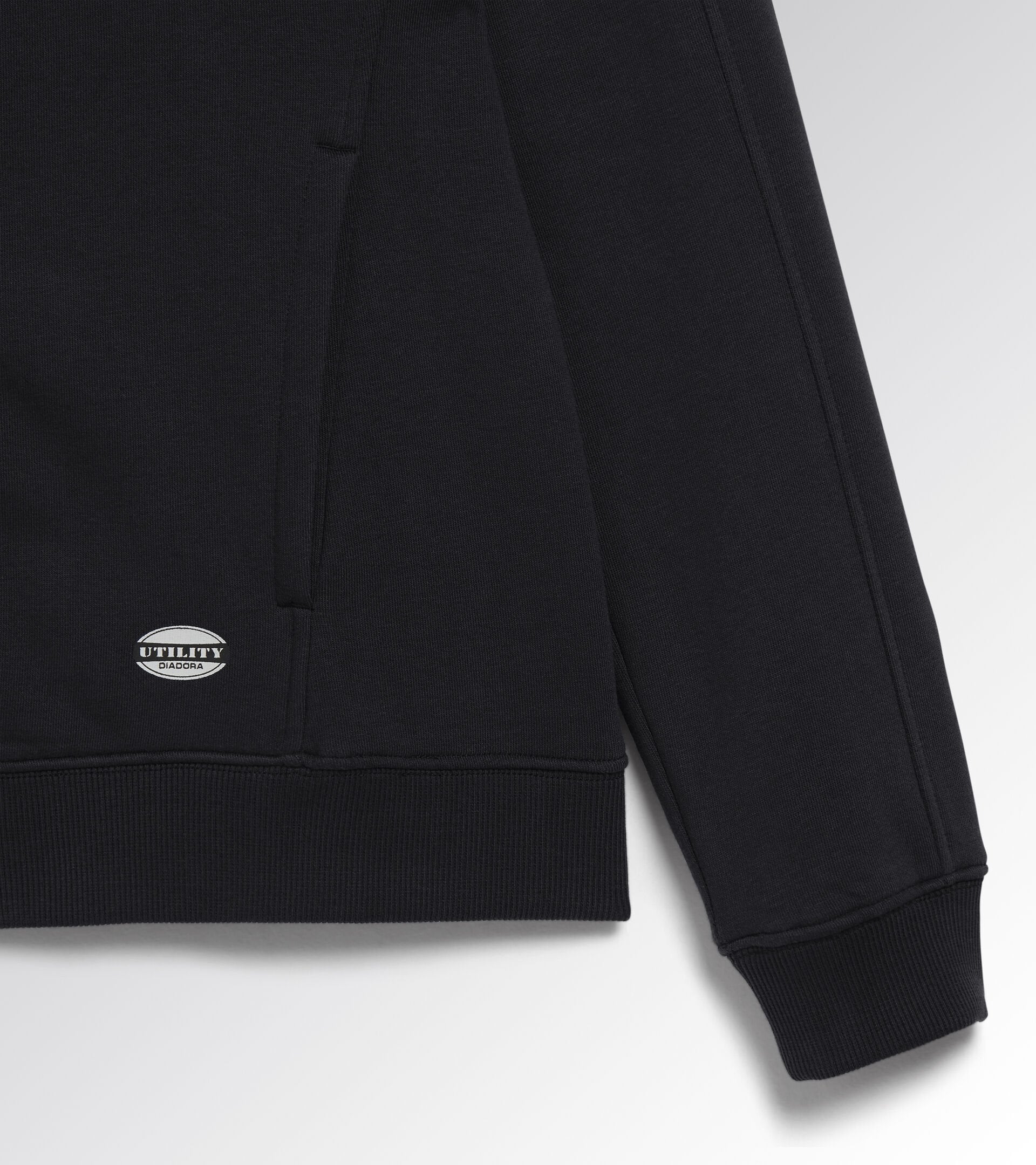 Diadora Utility DONNA SWEATSHIRT FZ ATHENA FELPA FULL ZIP NERO  177677 80013