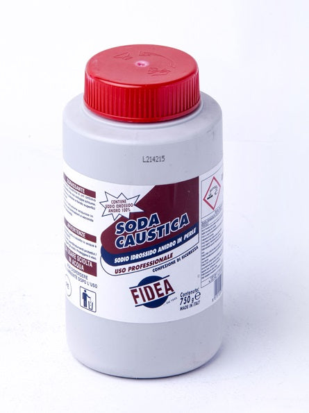 FIDEA Soda Caustica in perle 750g sodio idrossido anidro, uso professionale