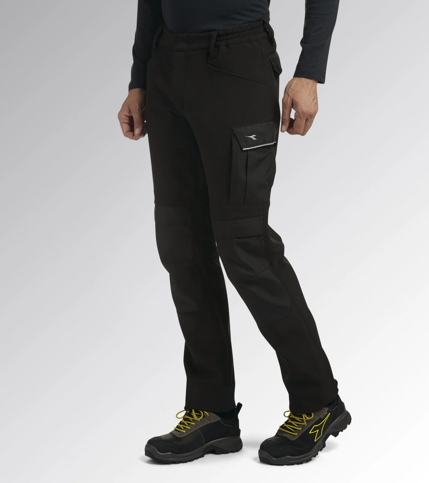 Diadora Utility PANT CARBON SOFTSHELL PERF Pantalone performance NERO 179459 