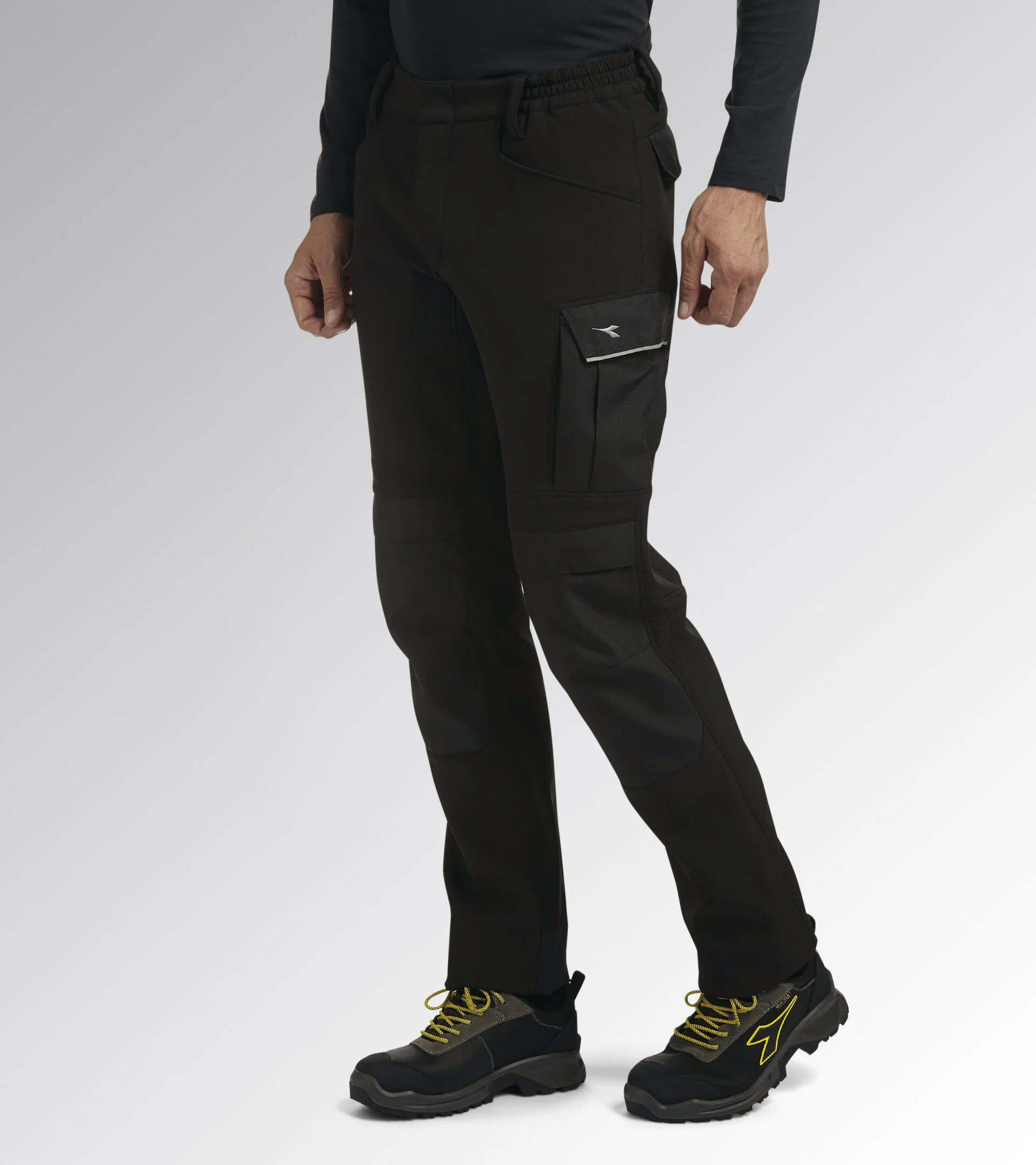 Diadora Utility PANT CARBON SOFTSHELL PERF Pantalone performance NERO 179459 