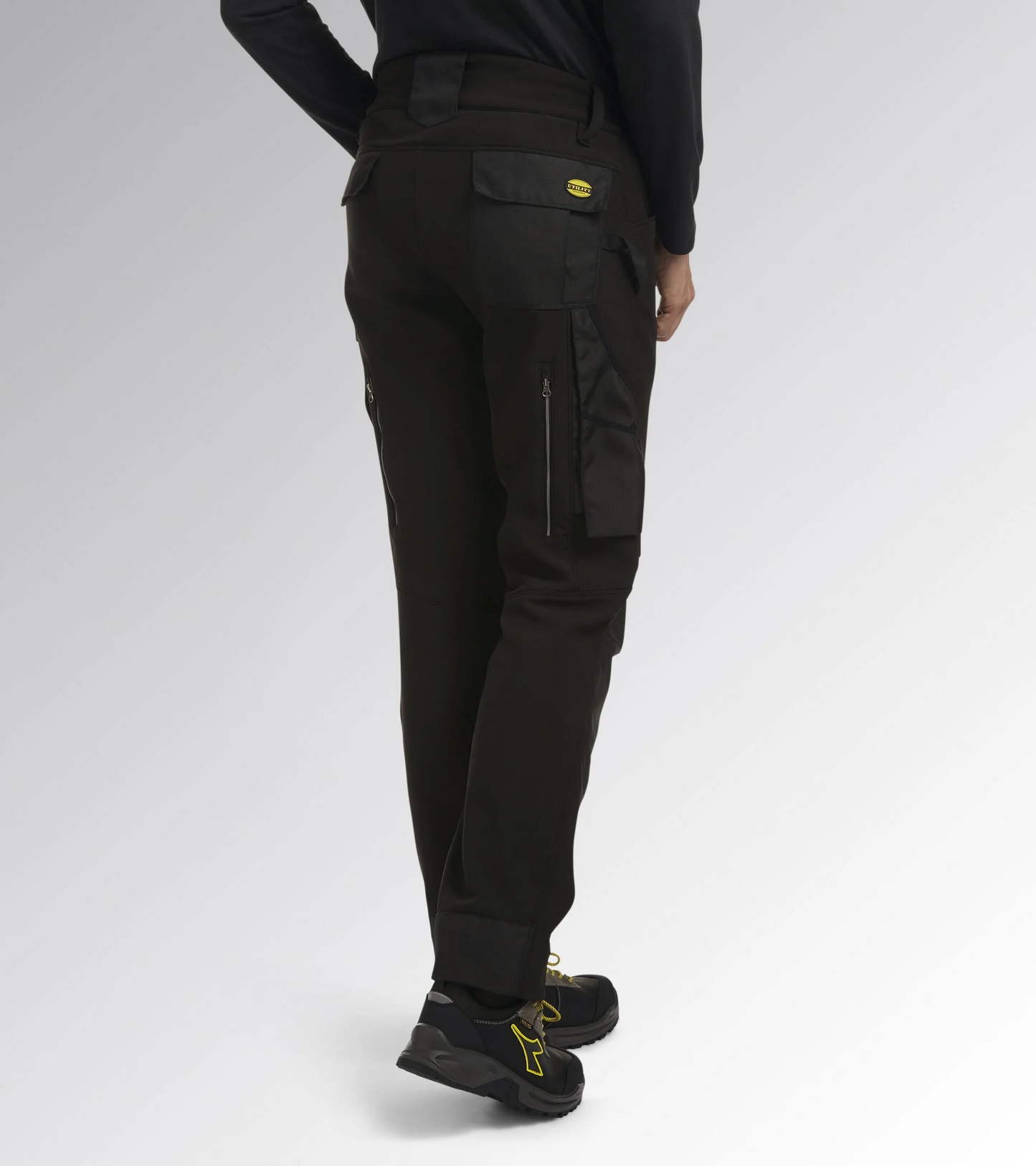 Diadora Utility PANT CARBON SOFTSHELL PERF Pantalone performance NERO 179459 
