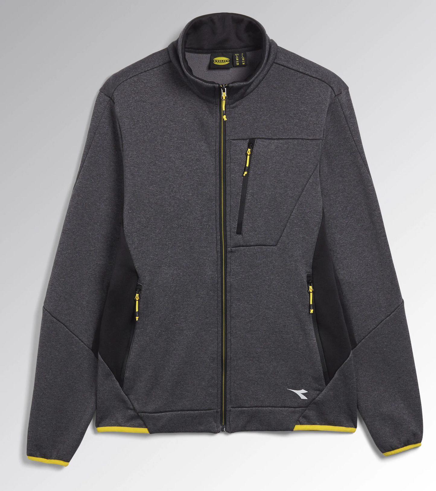 DIADORA UTILITY POLAR FLEECE TECHNO Pile tecnico super stretch GRIGIO/NERO