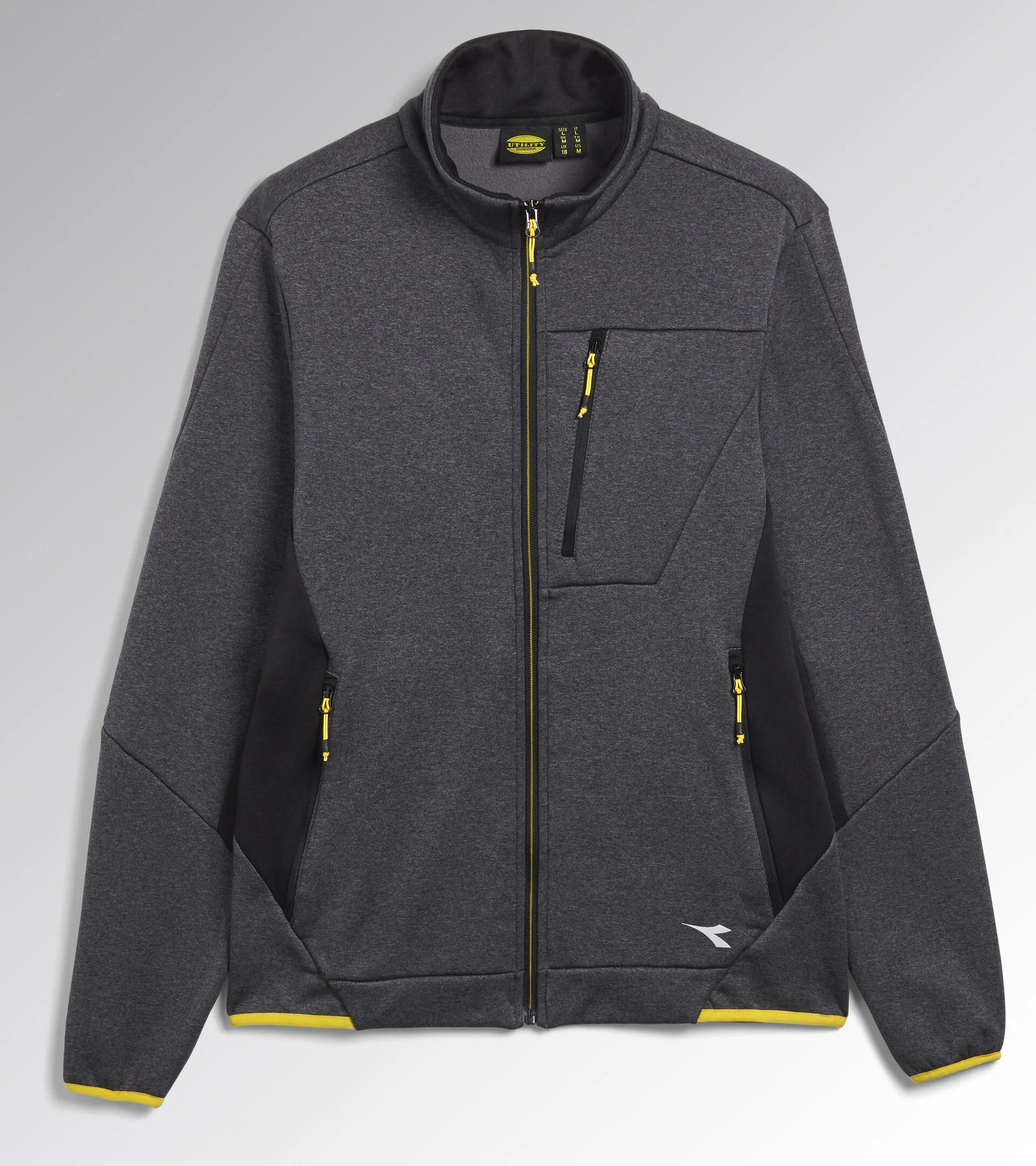 DIADORA UTILITY POLAR FLEECE TECHNO Pile tecnico super stretch GRIGIO/NERO