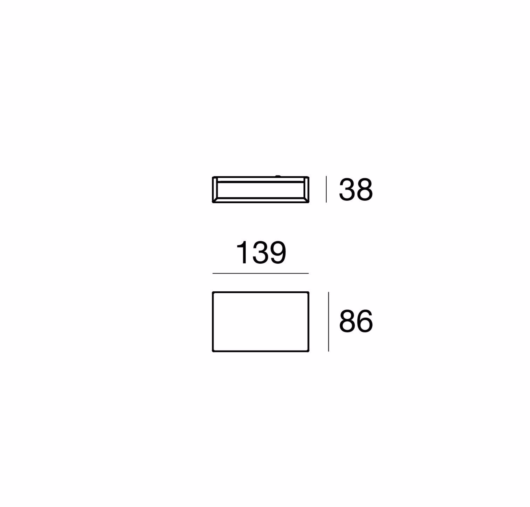 LINEALIGHT 8770N BOX APPLIQUE LED MODERNA SQUADRATA 6W 4000K 596lm BIANCA