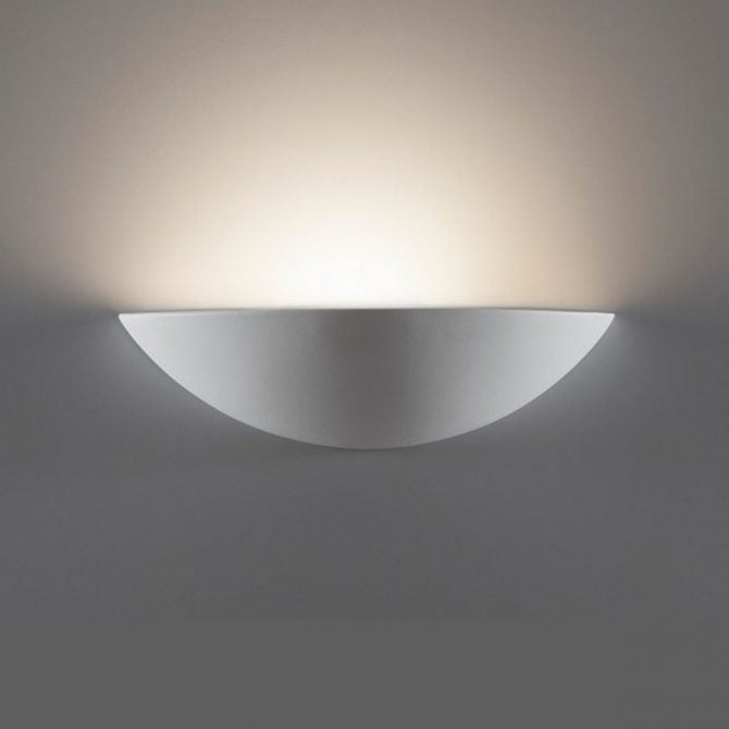 APPLIQUE  A PARETE IN CERAMICA 9010 CON DESIGN MODERNO MONOEMISSIONE E27 - 240V - 50/60Hz MAX 52W  8428-41