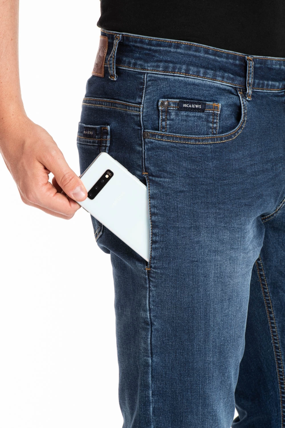 Jeans Fibreflex®  Smartphone stretch Smart Pocket blu denim Rica Lewis