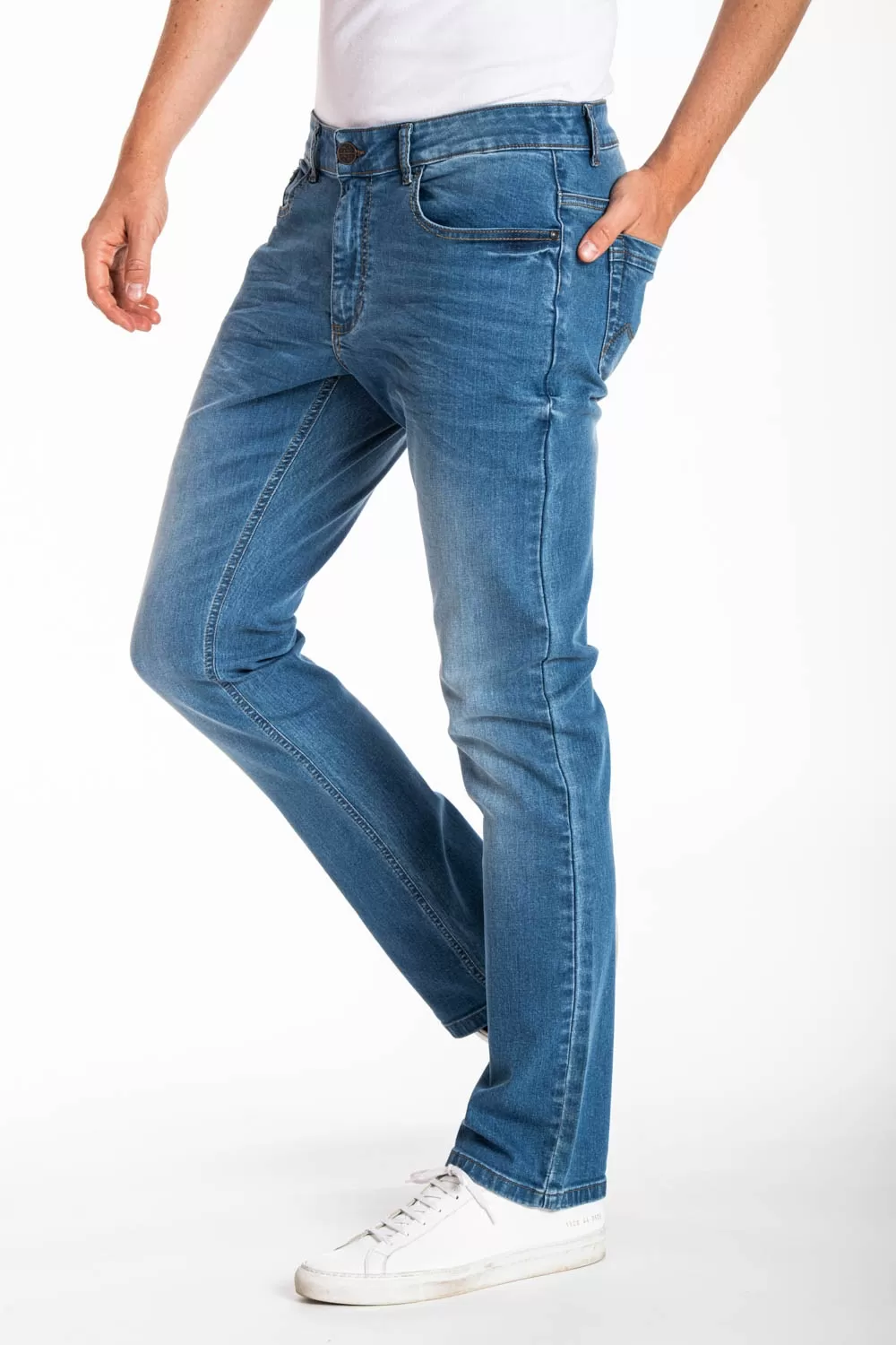 Jeans Fibreflex® Smartphone jeans stretch stone wash Smart Pocket light Rica Lewis