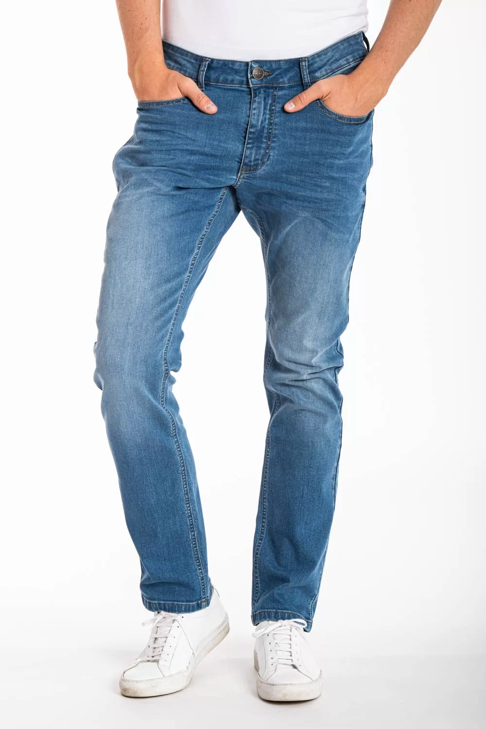 Jeans Fibreflex® Smartphone jeans stretch stone wash Smart Pocket light Rica Lewis