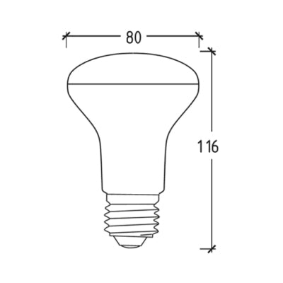 Lampada Spot R80 12W E27 4200K 1050 lumen Poliplast