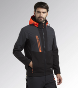 DIADORA UTILITY  SOFTSHELL HYBRID  Giacca bimateriale softshell 179823 C8817 NERO/NERO FANTASMA