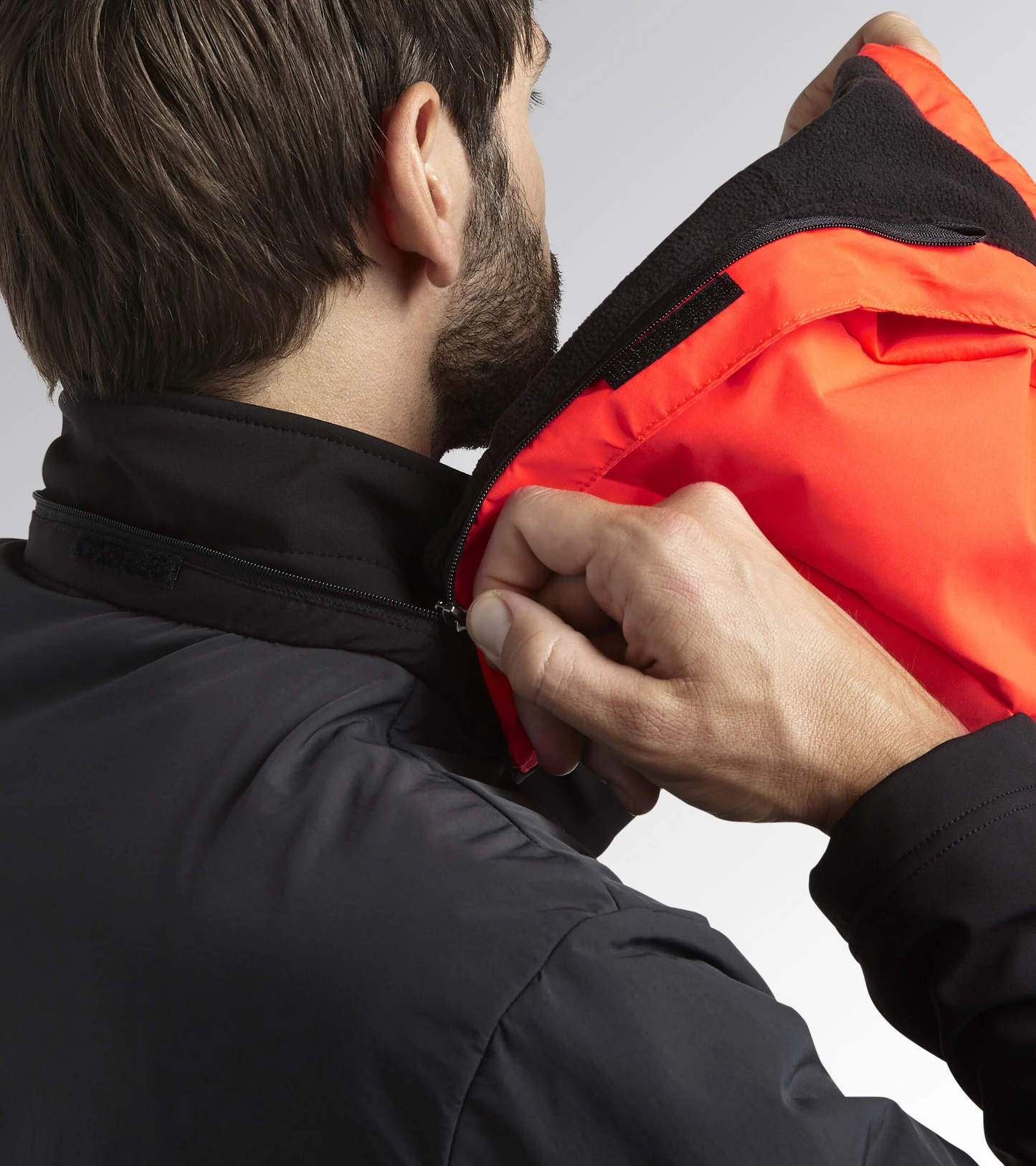 DIADORA UTILITY  SOFTSHELL HYBRID  Giacca bimateriale softshell 179823 C8817 NERO/NERO FANTASMA