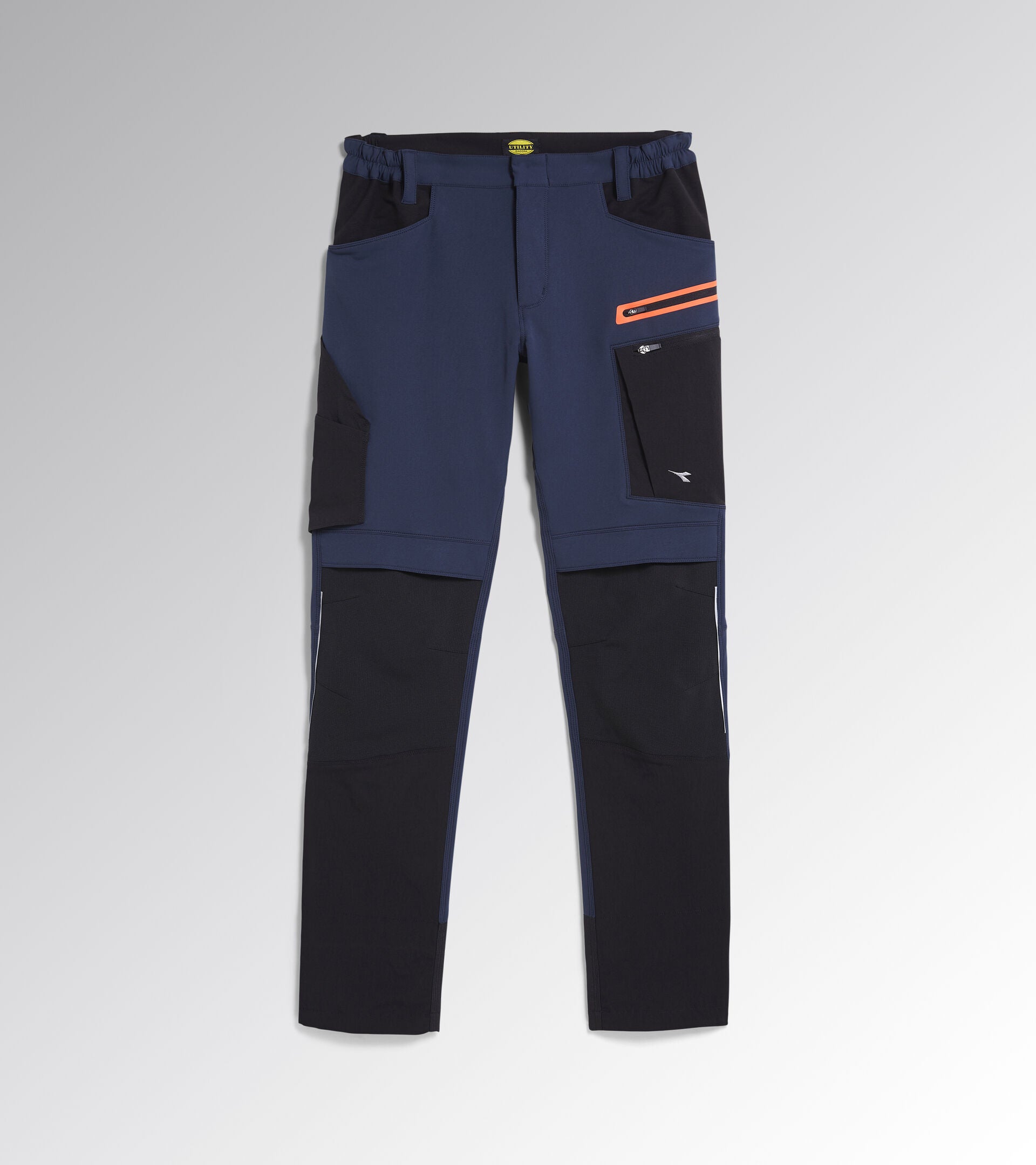 Diadora Utility PANT HYBRID PERFORMANCE Pantalone performance multimateriale elasticizzato 179838 C4725 NERO/BLU PROFONDO
