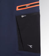 Diadora Utility PANT HYBRID PERFORMANCE Pantalone performance multimateriale elasticizzato 179838 C4725 NERO/BLU PROFONDO