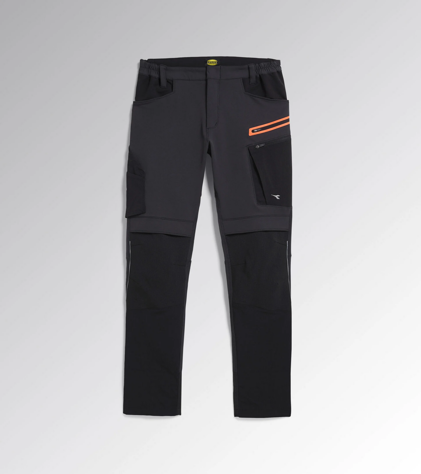 Diadora Utility PANT HYBRID PERFORMANCE Pantalone performance multimateriale elasticizzato 179838 C8817 NERO/NERO FANTASMA