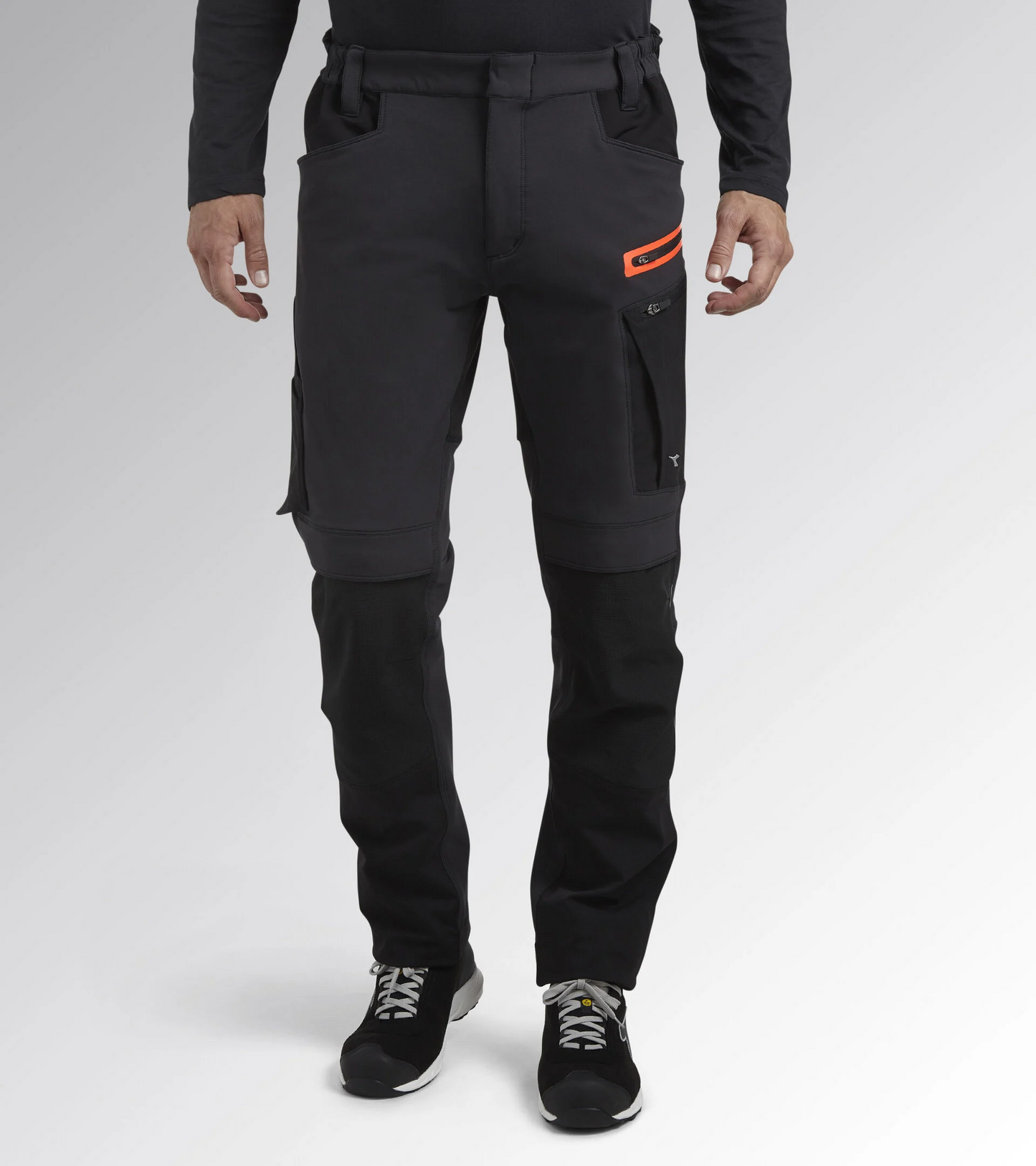 Diadora Utility PANT HYBRID PERFORMANCE Pantalone performance multimateriale elasticizzato 179838 C8817 NERO/NERO FANTASMA