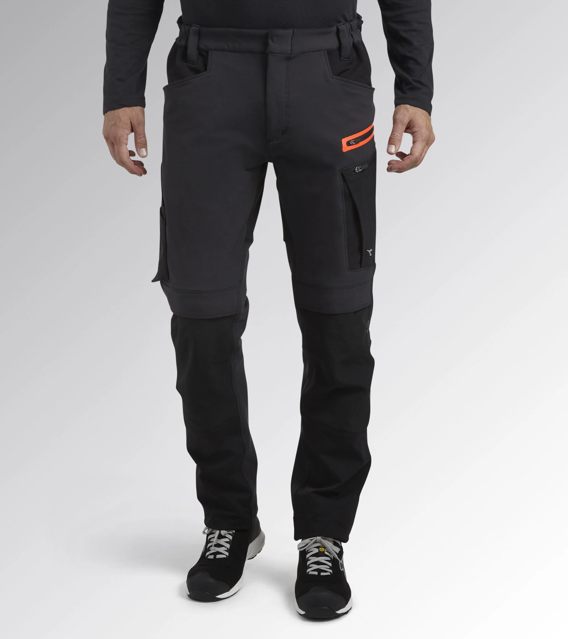 Diadora Utility PANT HYBRID PERFORMANCE Pantalone performance multimateriale elasticizzato 179838 C8817 NERO/NERO FANTASMA