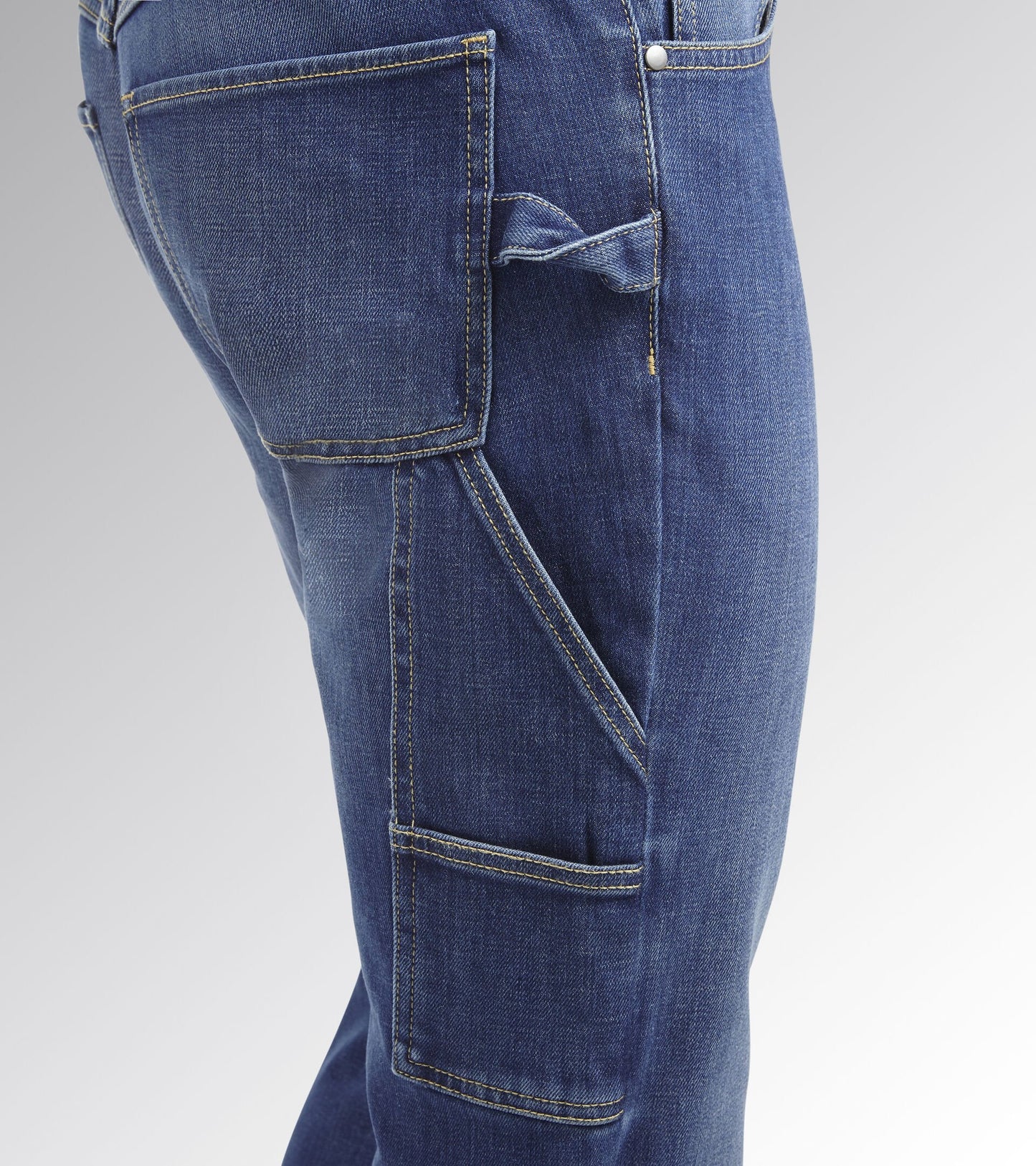 Diadora Utility  PANT STONE STRETCH jeans  Denim workwear stonewashed 179830 60023 BLU LUNA